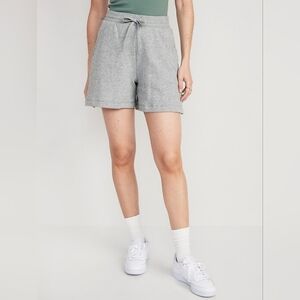 Old Navy Gray High Waist Shorts with Elastic Waistband and Soft Fabric